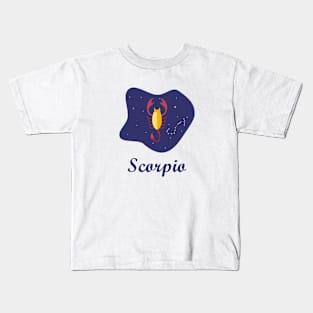 Scorpio Zodiac Sign Constellation Sky Kids T-Shirt